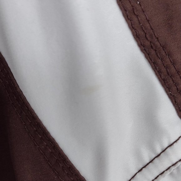 Hurley Embroidered Spell Out (On Back) Side Pocket Brown & White Board Shorts - Picture 14 of 14